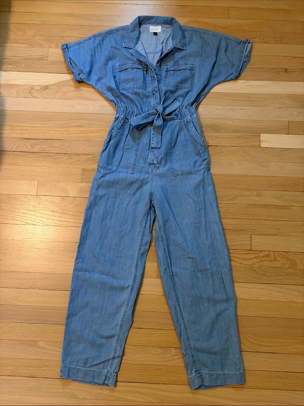 Women’s Universal Thread Denim Utility Jumpsuit - Light Blue